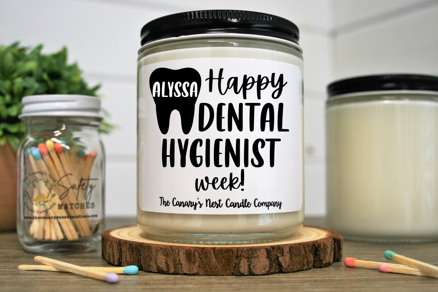 Personalized Happy Dental Hygienist Week Candle