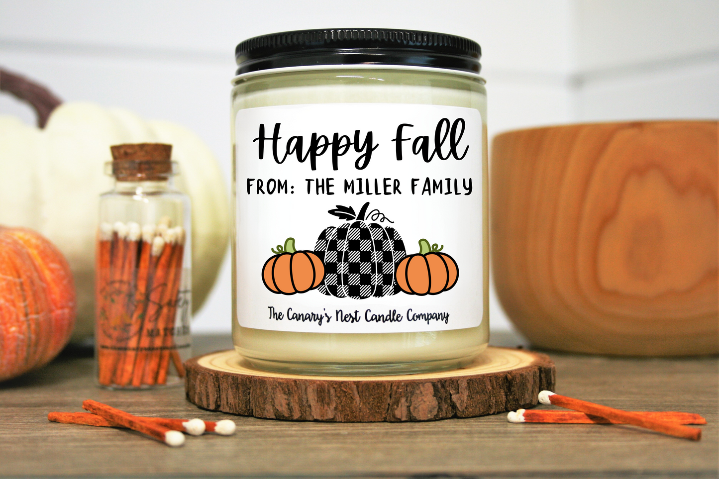 Personalized Fall Candle, Choose Your Scent