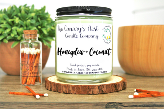 Honeydew + Coconut Scented Soy Candle