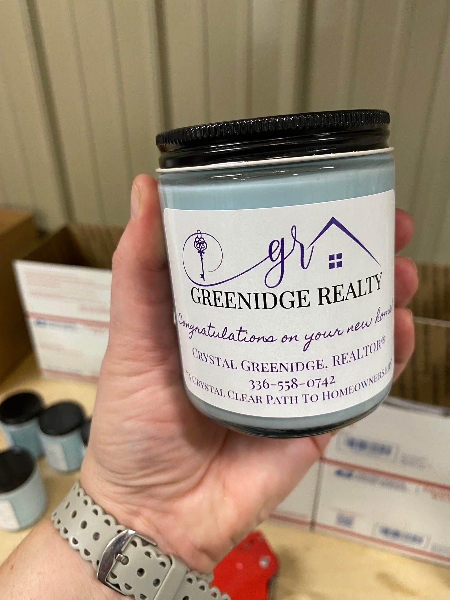 Personalized Realtor Candle