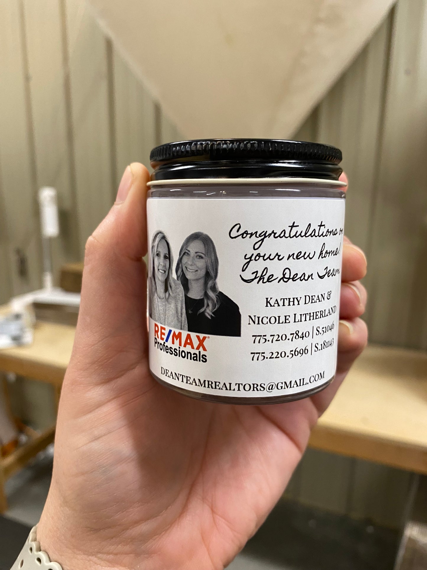 Personalized Realtor Candle