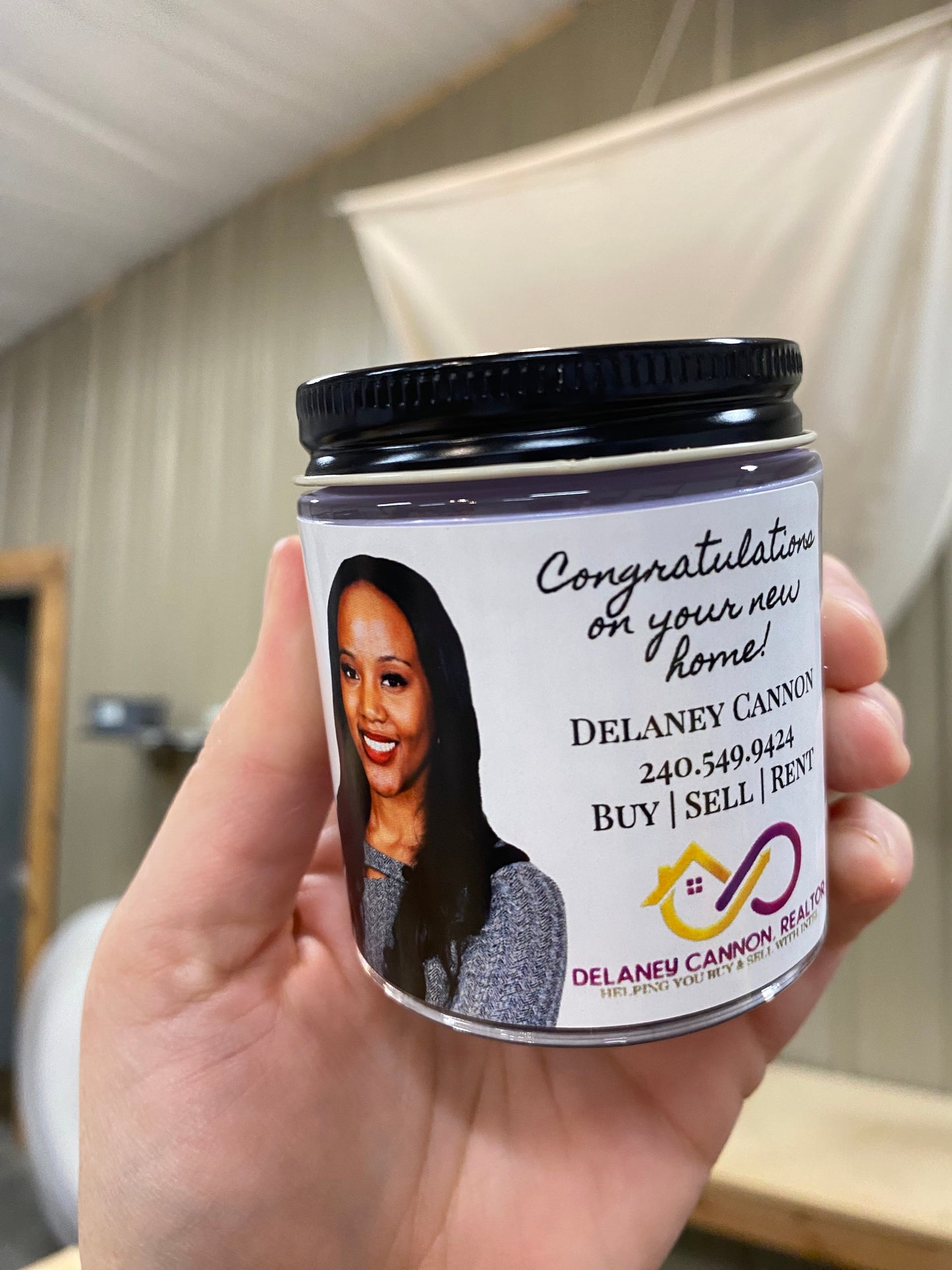 Personalized Realtor Candle