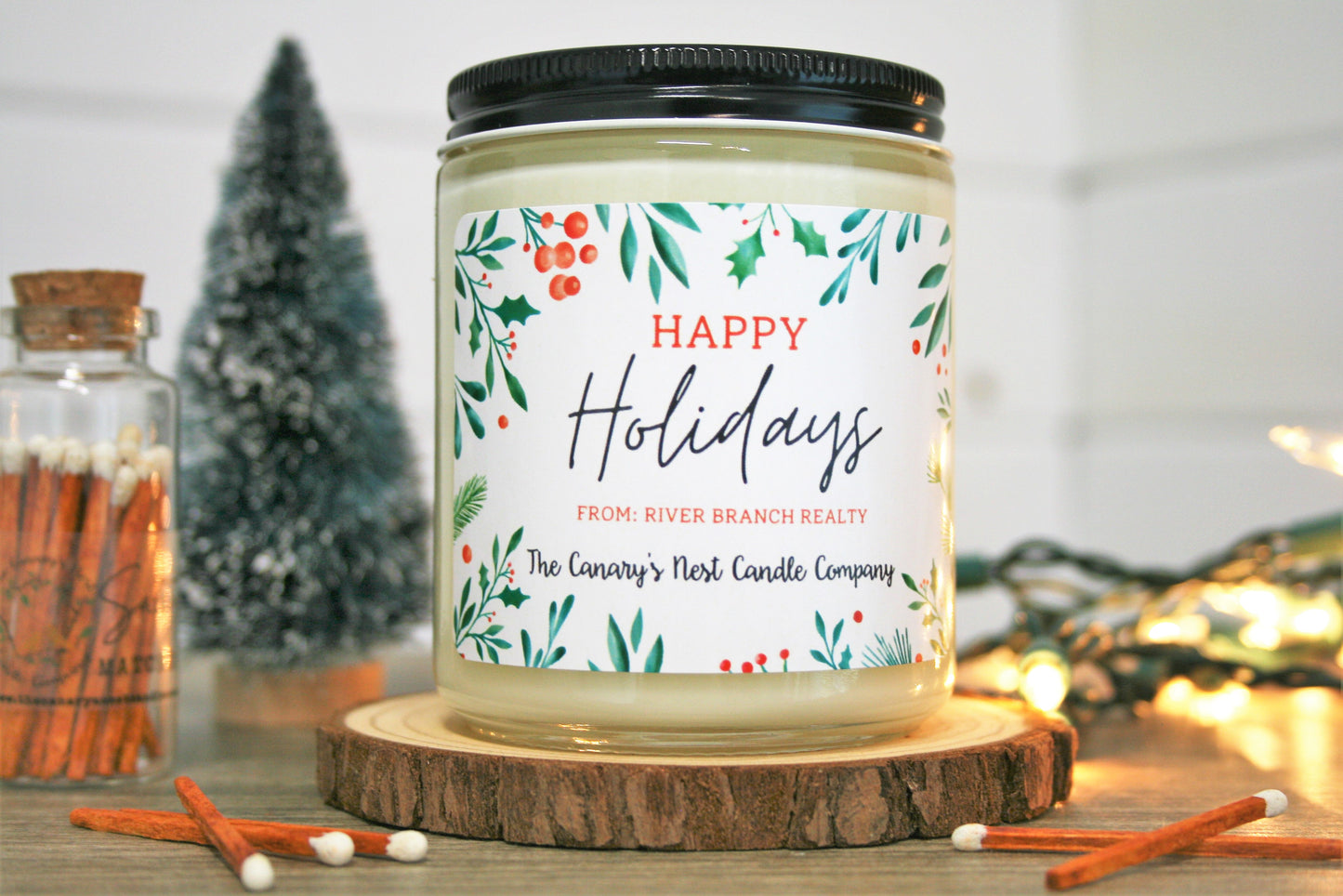 Personalized Christmas Graphic Candle, Choose Your Scent and Design