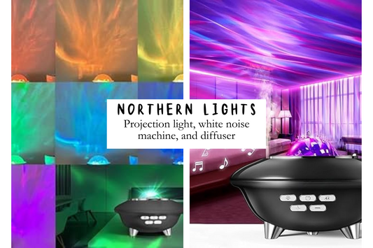 Northern Lights Projector, White Noise Machine, and Diffuser