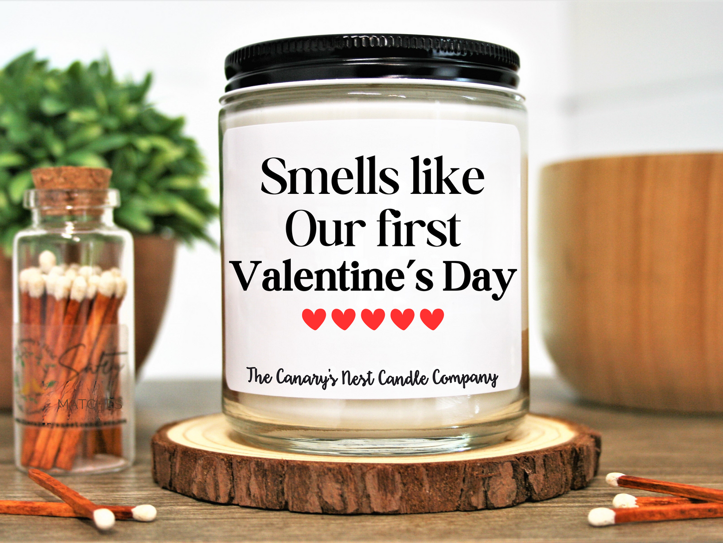 Personalized Smells Like Our First Valentine's Day Candle, Choose Your Size/Scent