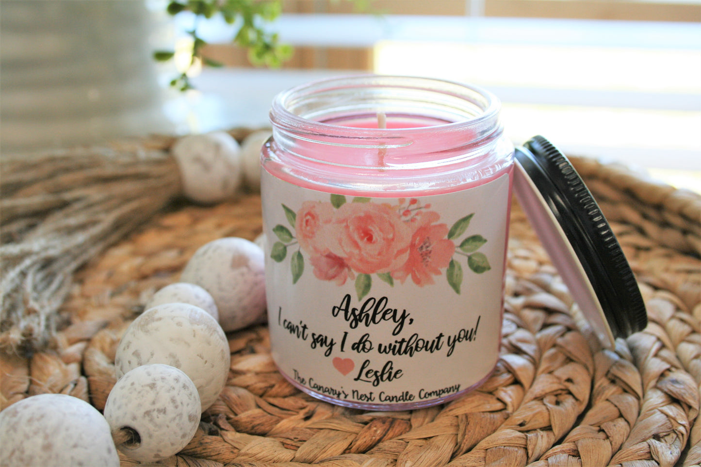 Personalized Bridesmaid Proposal Candles