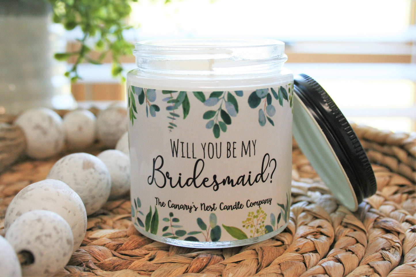 Personalized Bridesmaid Proposal Candles