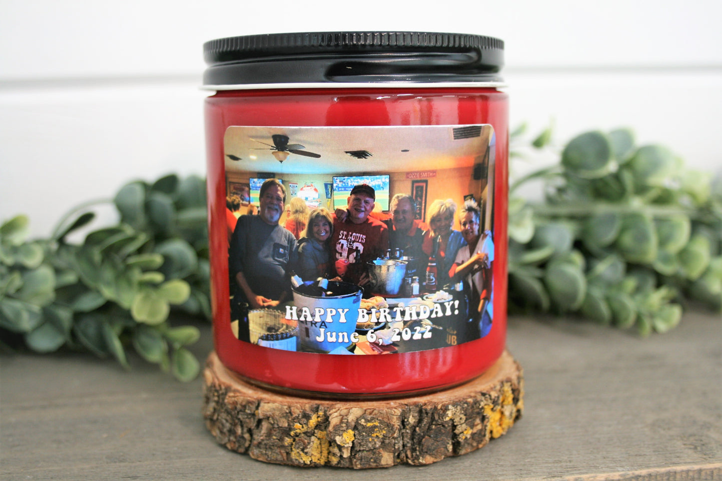 Personalized Photo Candle, Choose Your Size/Scent