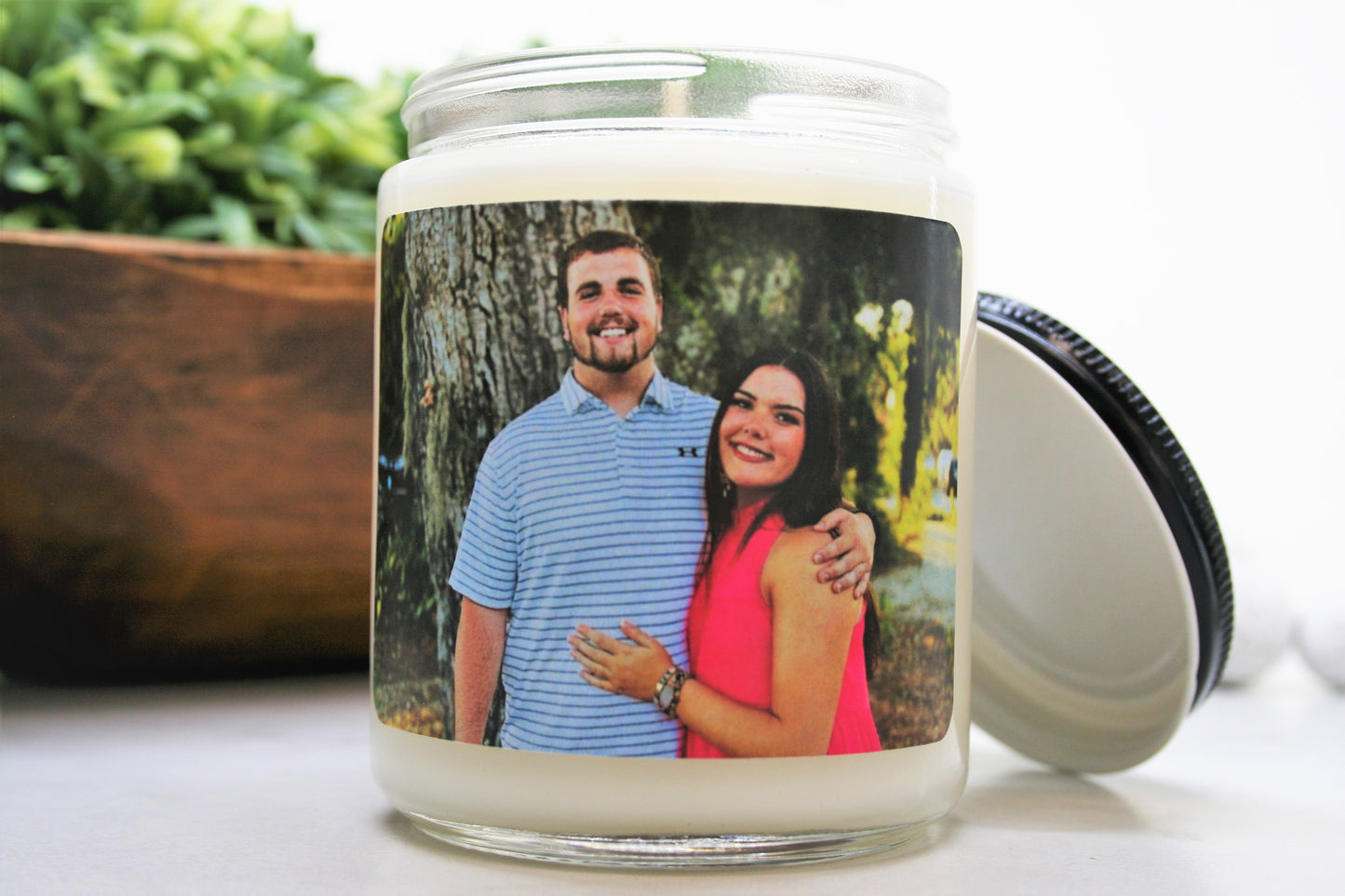 Personalized Photo Candle, Choose Your Size/Scent