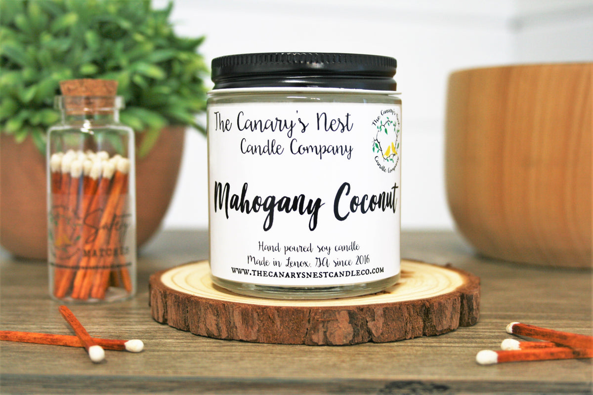 Mahogany Coconut  Scented Soy Candle – Diedrich Candle Company