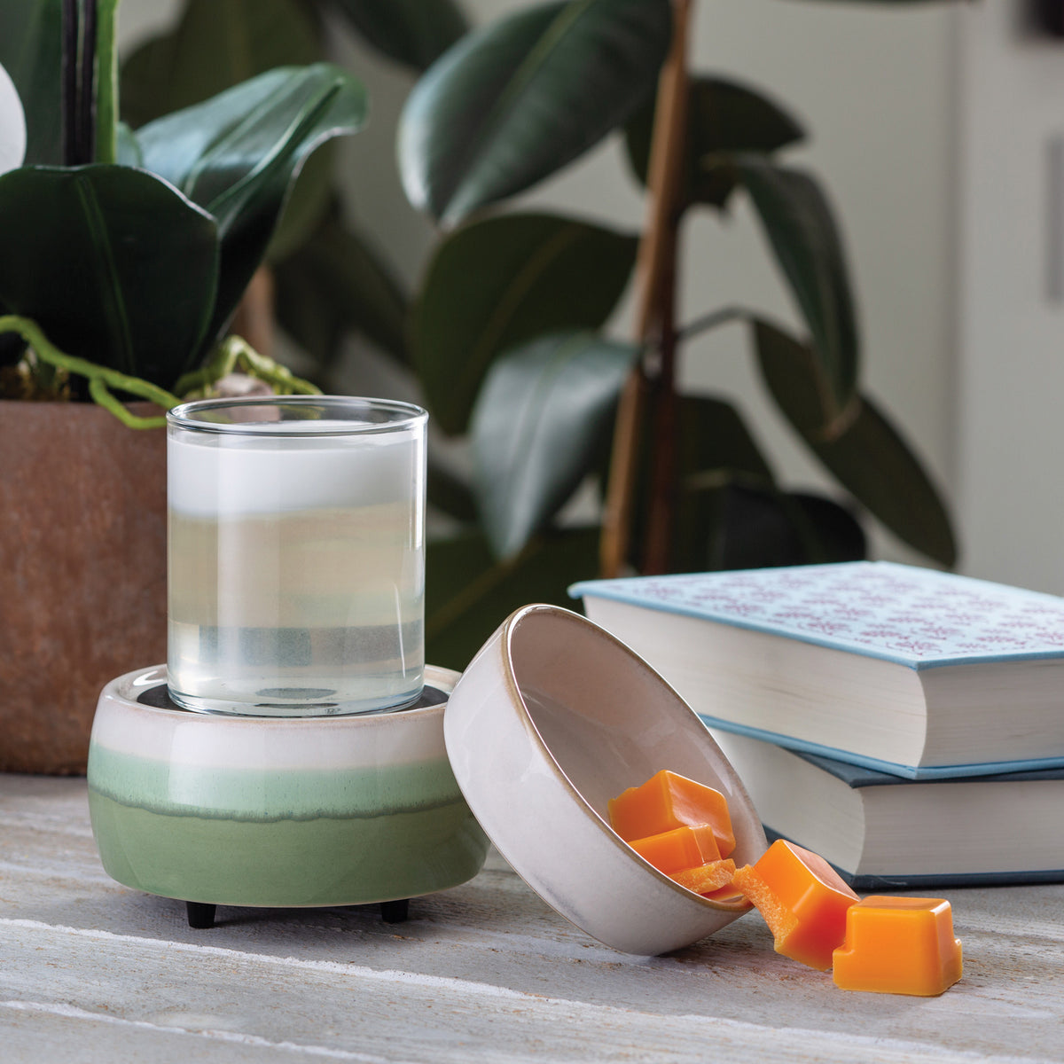 White Weathered Wood Wax Warmer