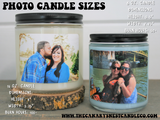Father's Day Personalized Photo Candle, Choose Your Size/Scent