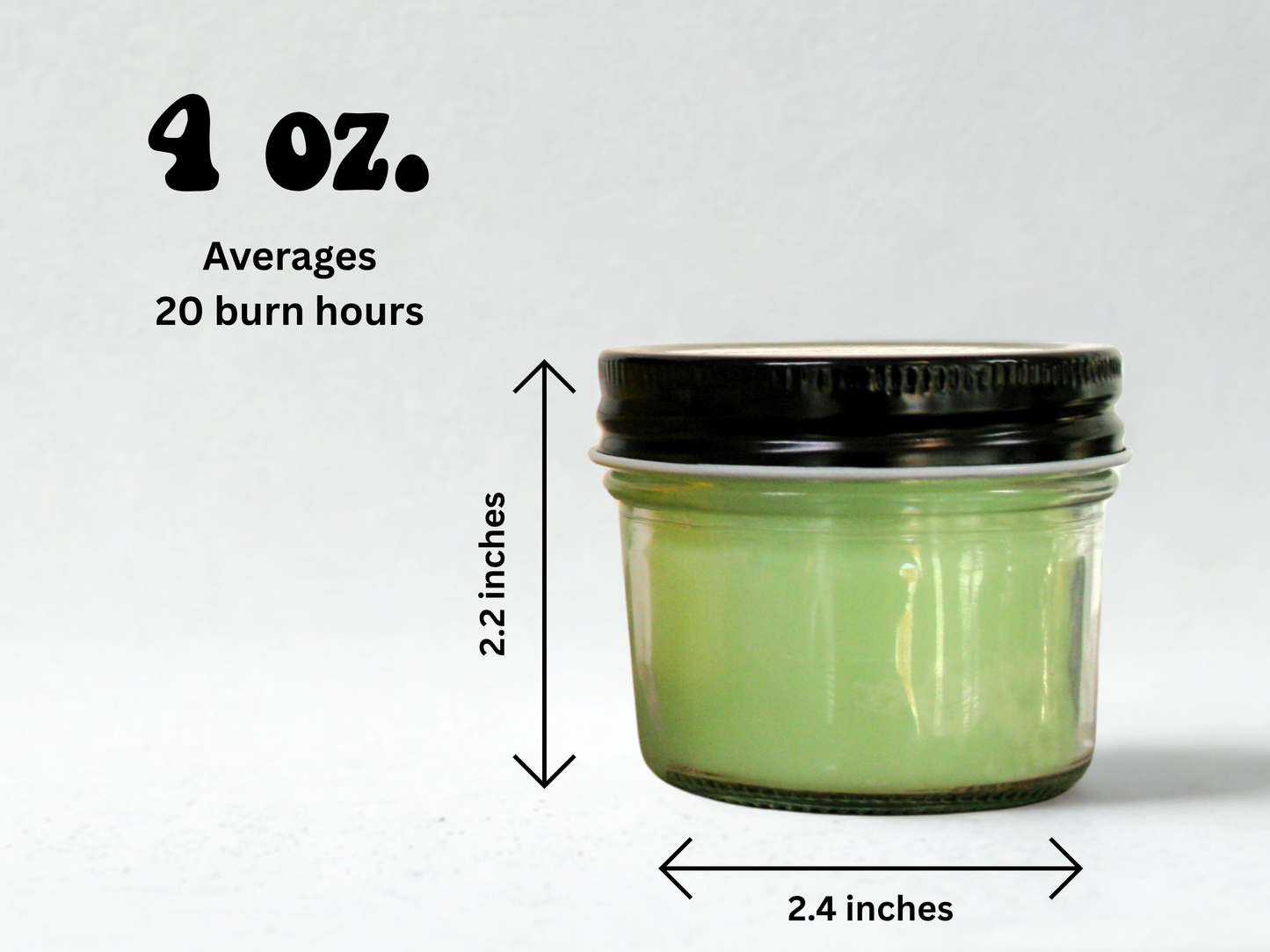 4 oz. Mason Jar Candle, Choose Your Scent