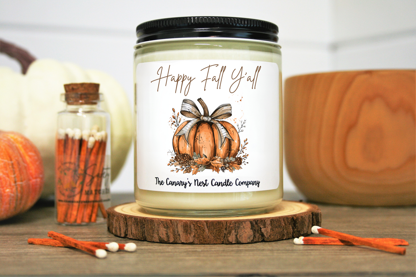 Happy Fall Y'all Candle, Choose Your Scent