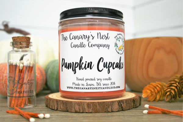 Pumpkin Cupcake Scented Soy Candle, Choose Your Size