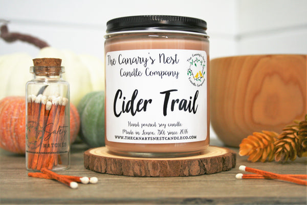 Cider Trail Scented Soy Candle, Choose Your Size