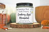 Cranberry Apple Marmalade Scented Soy Candle, Choose Your Size