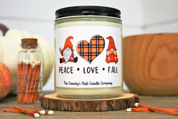 Peace Love Fall Candle, Choose Your Scent
