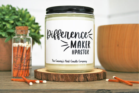 Difference Maker #Pastor Candle, Choose Your Scent/Size