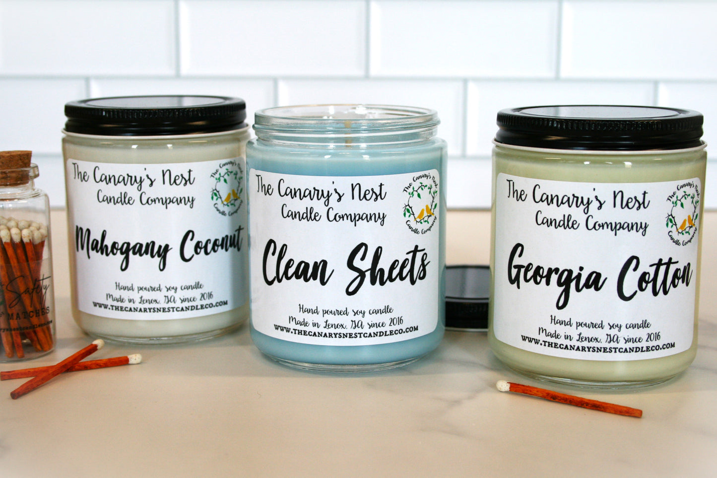 Set of 5 Eight Ounce Soy Candles