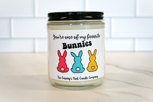 You're One of My Favorite Bunnies Easter Candle, Soy Candle, Choose Your Scent/Size