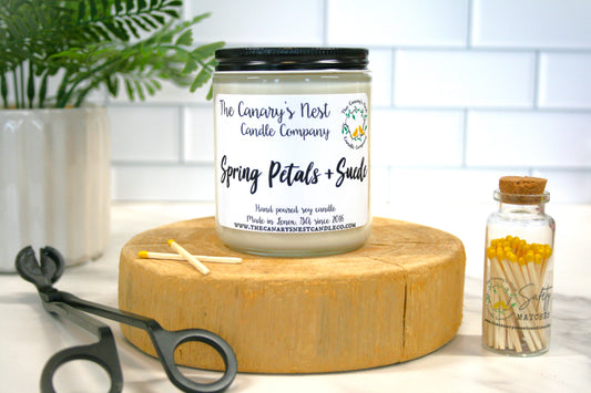 Spring Petals + Suede Scented Soy Candle