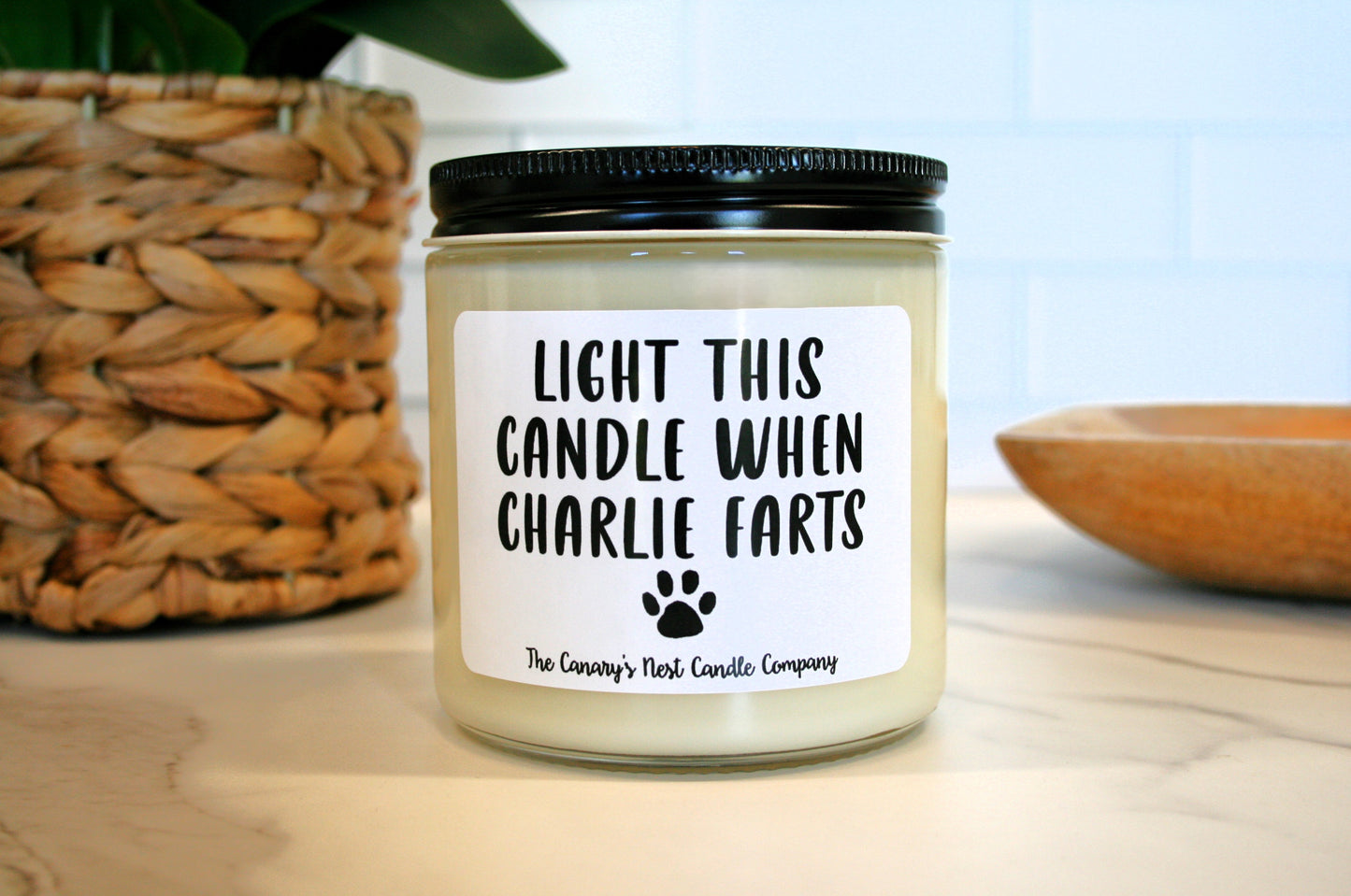 Personalized Light When Pet Farts Candle