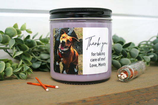 Personalized Doggy Daycare Gift, Pet Sitter Candle, Dog Walker Gift