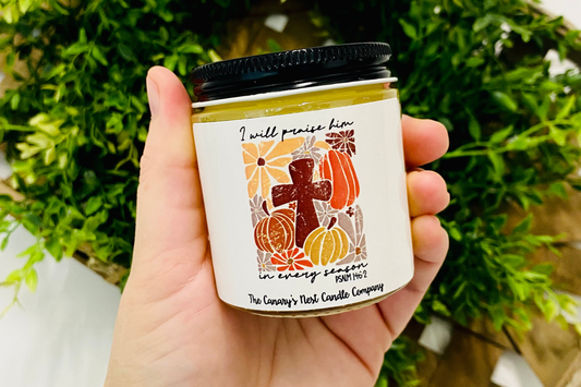 I Will Praise Him In Every Season Candle