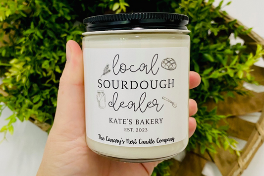 Personalized Local Sourdough Dealer Candle
