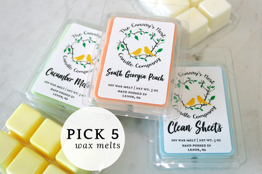 Set of 5 Soy Wax Melts, Choose Your Scent, Wax Melt Variety Pack