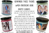 Father's Day Personalized Photo Candle, Choose Your Size/Scent