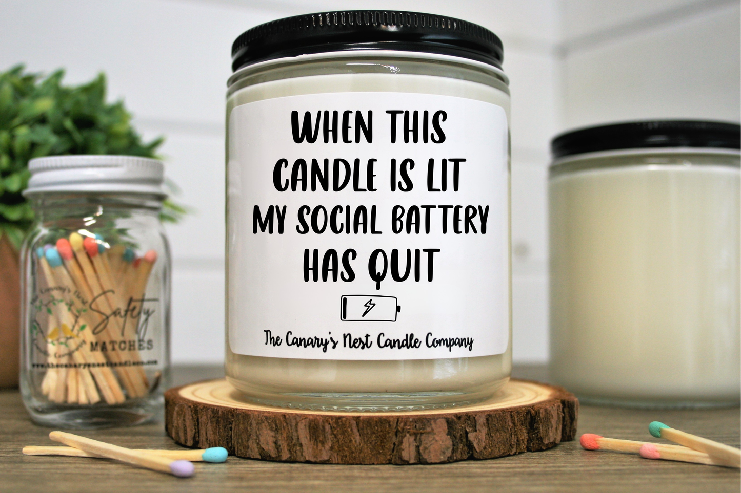 When This Candle Is Lit My Social Battery Has Quit Introvert Candle