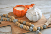 White Ceramic Pumpkin Candle, Choose Your Scent