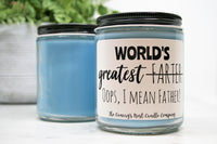 World's Greatest Farter Candle, Choose Your Scent/Size