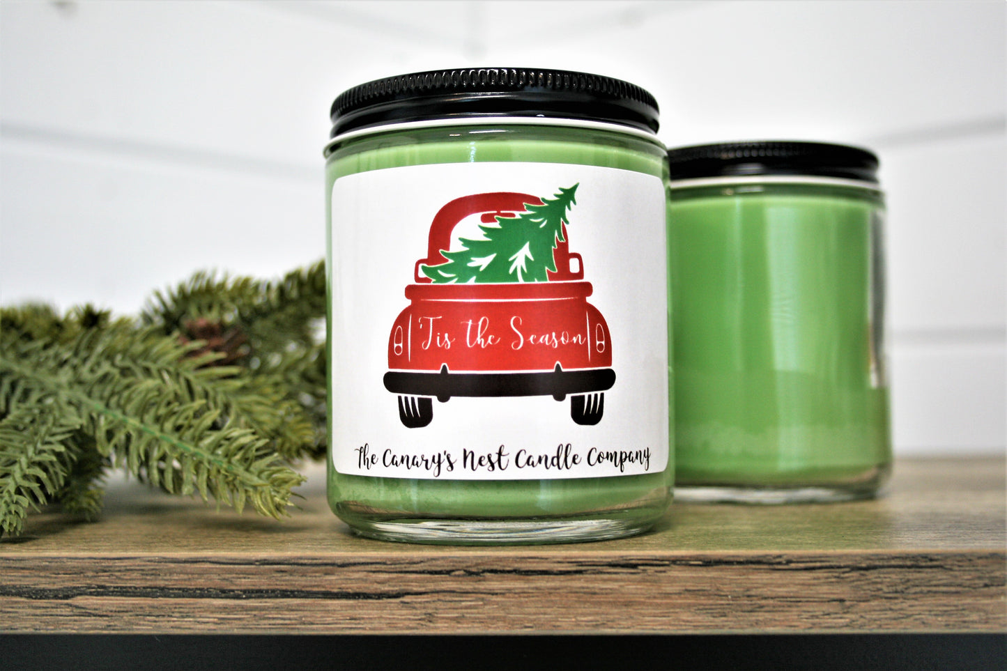 8 oz. "Tis the Season" Christmas Graphic Candle, Choose Your Scent