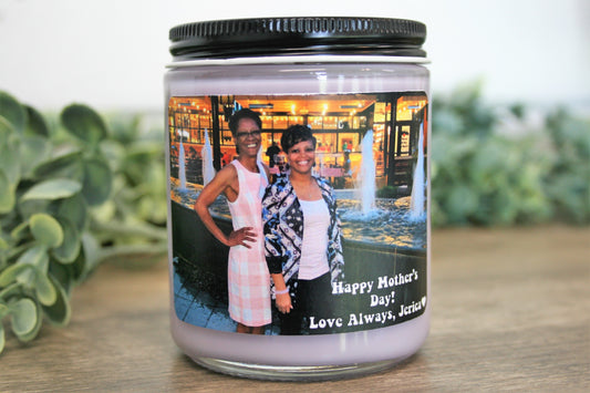 Mother's Day Photo Candle, Choose Your Size/Scent