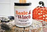 Basic Witch Retro Theme Halloween Candle Label