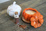 White Ceramic Pumpkin Candle, Choose Your Scent