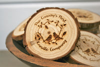 The Canary's Nest Candle Company Wood Slice Magnet
