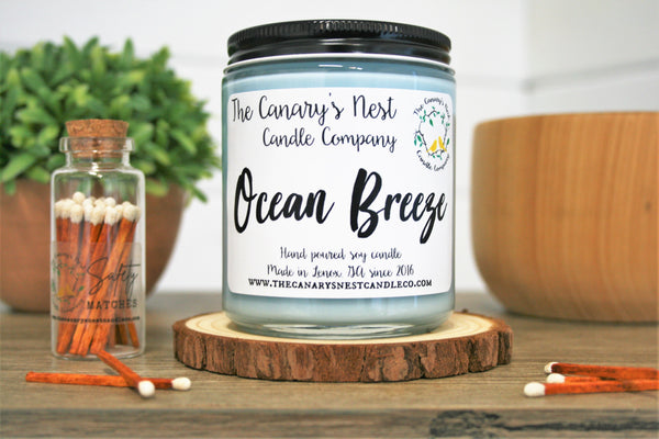 Ocean Breeze Scented Soy Candle