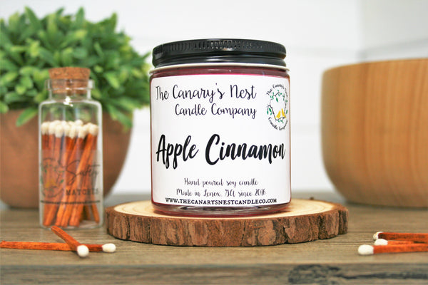 Apple Cinnamon Scented Soy Candle