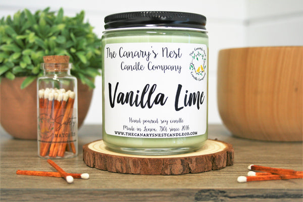 Vanilla Lime Scented Soy Candle