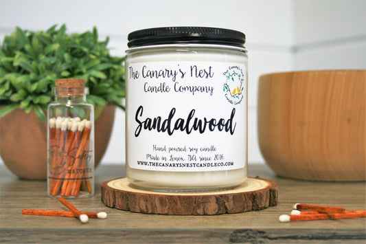 Sandalwood Scented Soy Candle