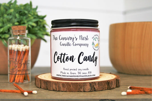 Cotton Candy Scented Soy Candle, Choose Your Size