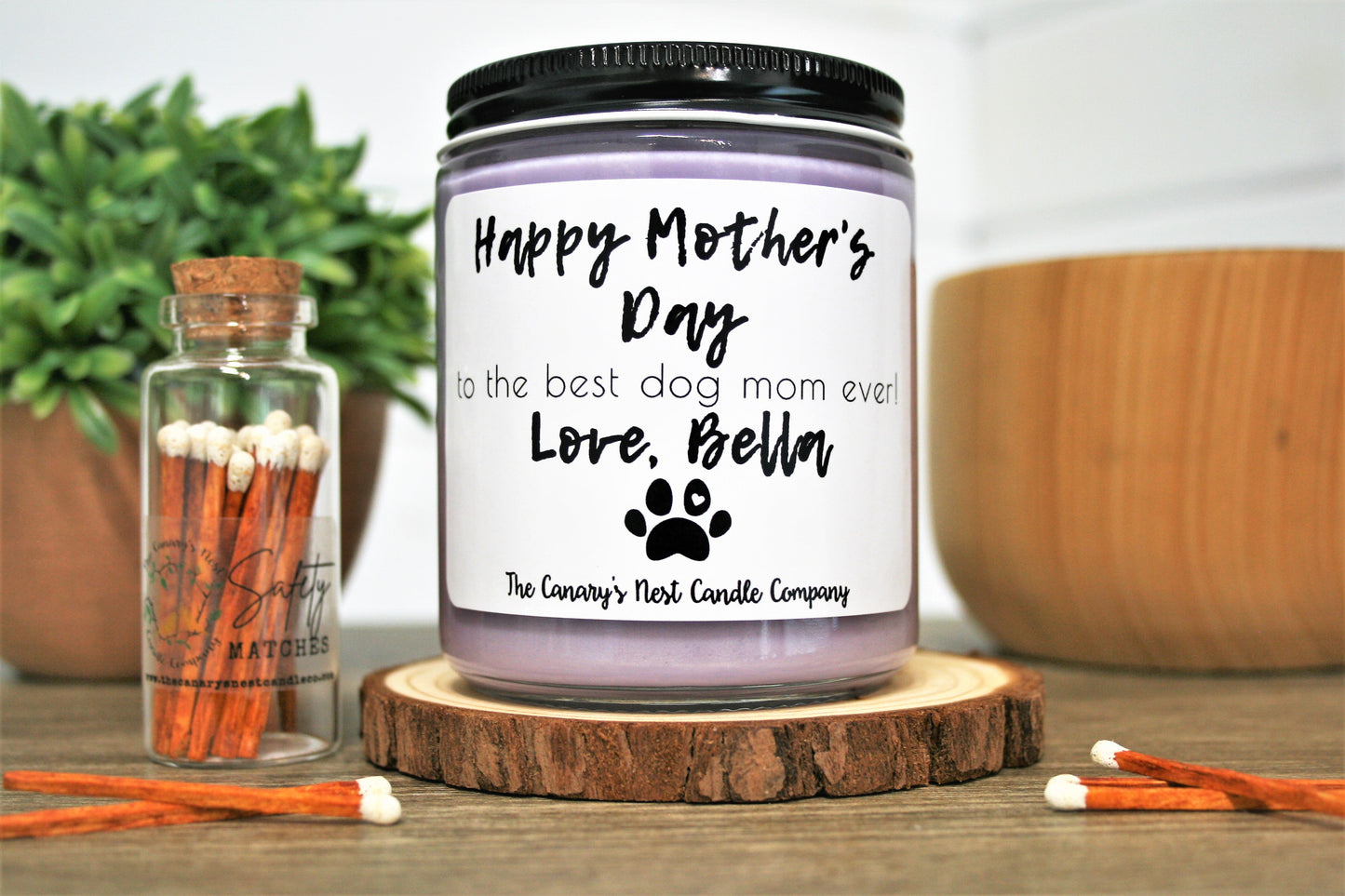 "Happy Mother's Day to the Best Dog Mom Ever!" Choose Your Scent