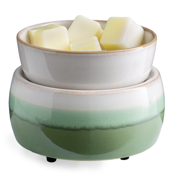 2 in 1 Matte Green and Gold Wax and Candle Warmer – Pro Candle Supply