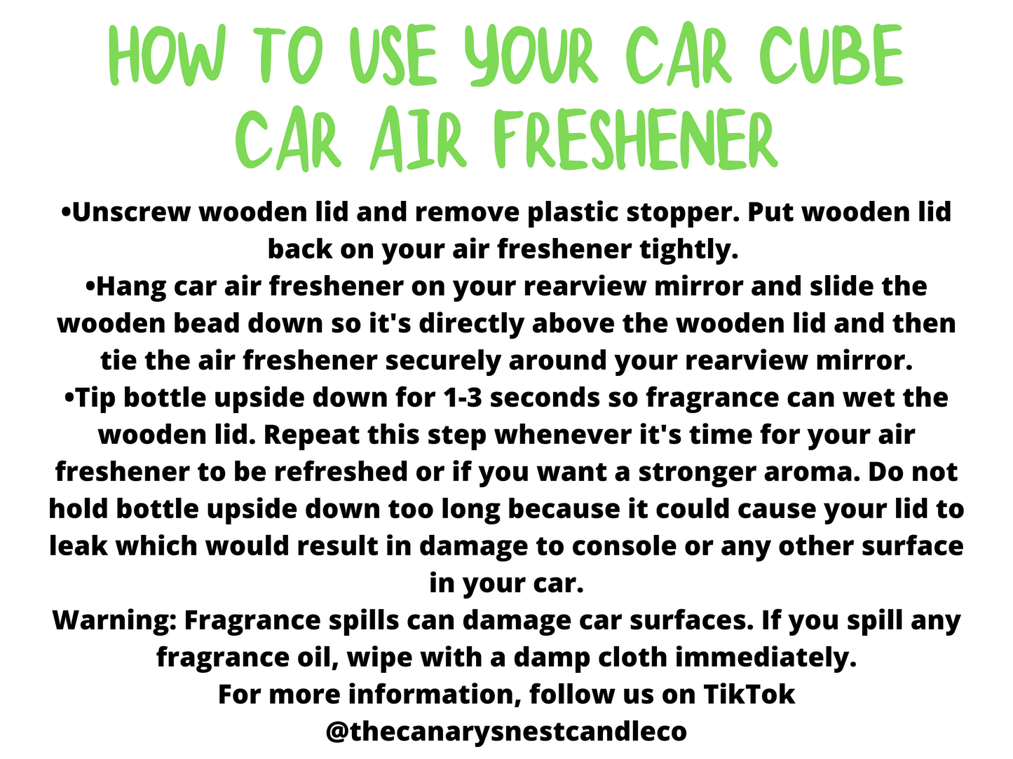 Personalized Car Cube Car Air Freshener